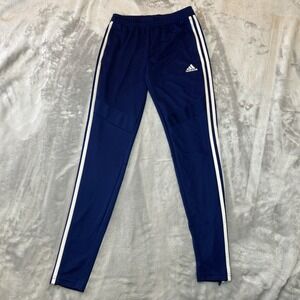 adidas Navy Blue Track Pants with White Stripes. Size XS.